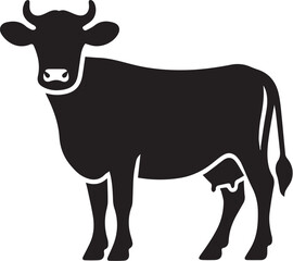 Cow black silhouette
