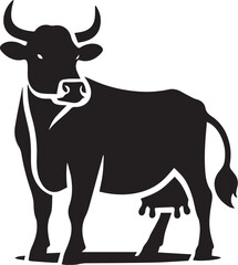 Silhouette of a cow