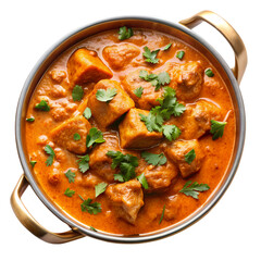 Creamy Paneer Tikka Masala Recipe isolated on transparent background