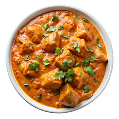 Creamy Chicken Tikka Masala Recipe isolated on transparent background