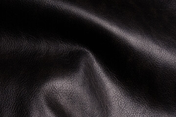 Black leather pattern. Top view.