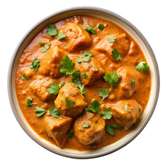 Delicious Chicken Tikka Masala Recipe isolated on transparent background