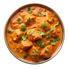 Creamy Chicken Tikka Masala Recipe isolated on transparent background