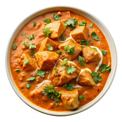Creamy Chicken Tikka Masala Recipe isolated on transparent background