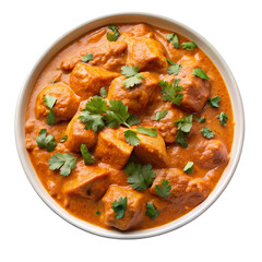Delicious Chicken Tikka Masala Recipe isolated on transparent background