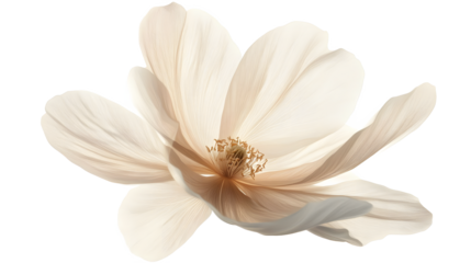 Elegant Beige Flower in Flight
