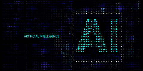 Illustration of abstract stream information. Generate image, video from prompt concept. Big data, technology, AI, data transfer, data flow, generative ai, large language model, AI prompt © Krot_Studio