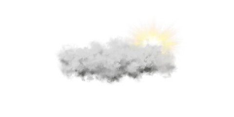 Vector set of realistic isolated cloud on the transparent background.