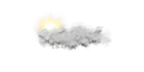 Vector set of realistic isolated cloud on the transparent background.