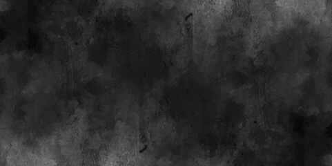 Dark black stone concrete grunge panorama, High definition old paper vintage texture background, Cement wall background, Concrete floor.	