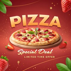 pizza with salami and cheese