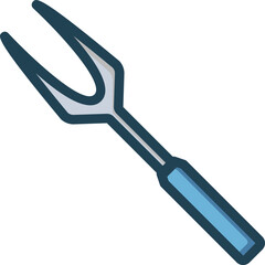 Fork Tool Filled Line Icon