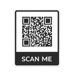 High-Quality QR Code with 'Scan Me' Text for Easy Access png