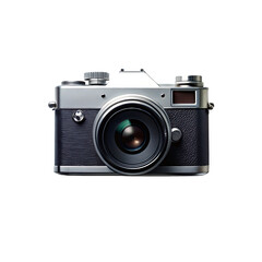 Fototapeta premium Retro Vintage Camera with Large Lens – Classic Photography Equipment on Neutral Background