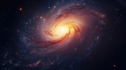 Obraz premium Stunning galactic spiral formation, perfect for astronomy, science, and space exploration visuals.