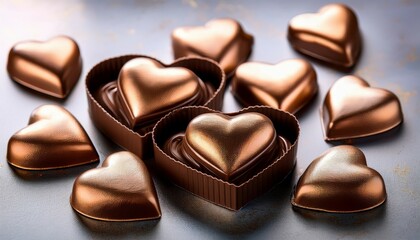 Fototapeta premium heart shaped chocolates