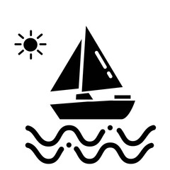 Boat, marine, recreation, sail, sailboat, sailing icon