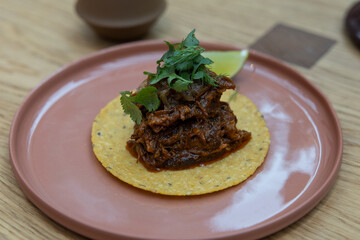 specially prepared tacos served, fine dining