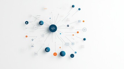 Network diagram of interconnected data points