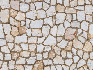 Decorative Flat Limestone Mosaic Wall - Seamless Texture