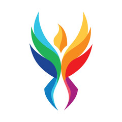 A Colorful Holy Spirit Vector Design on white background