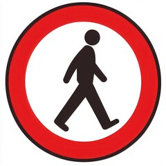 Prohibited Access Sign: No Pedestrian Entry for Unauthorized Personnel Only