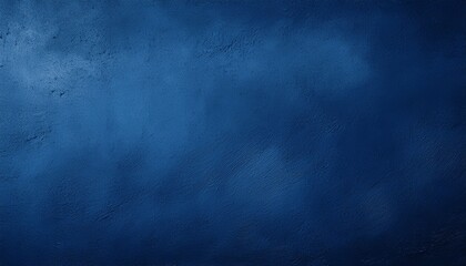Fototapeta premium Dark blue background. Grunge blue background with copy space. Texture of decorative plaster on a concrete wall. A long banner with a blue texture of rough grained surface.