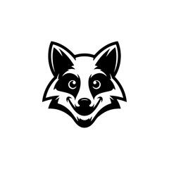 Illustration of fox head. Design element for logo, label, sign. Vector illustration