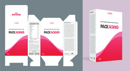 Box Design, packaging template for product vector design illustration.