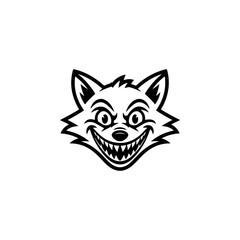 Illustration of fox head. Design element for logo, label, sign. Vector illustration