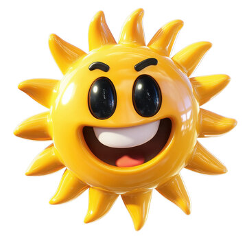 recommend clip art: Happy smiling sun cartoon character with a cute sunny face and bright yellow rays