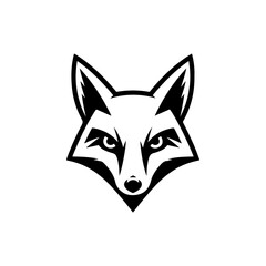 Illustration of fox head. Design element for logo, label, sign. Vector illustration