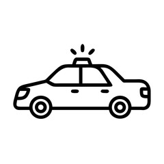 Obraz premium Police Car Icon for Law Enforcement and Security Themes
