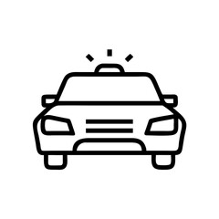 Police Car Icon for Law Enforcement and Security Themes
