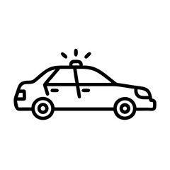 Obraz premium Police Car Icon for Law Enforcement and Security Themes