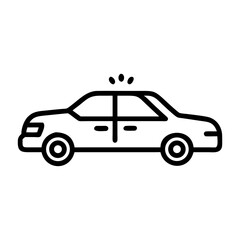 Fototapeta premium Police Car Icon for Law Enforcement and Security Themes