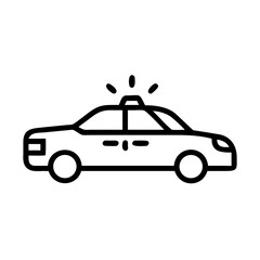 Obraz premium Police Car Icon for Law Enforcement and Security Themes