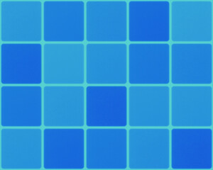 seamless pattern: blue rounded textured tiles on aqua background