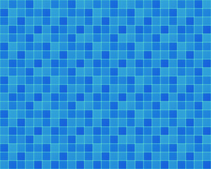 seamless pattern: light blue and dark blue rounded tiles on aqua background
