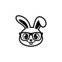 Obraz premium Illustration of rabbit head. Design element for logo, label, sign. Vector illustration