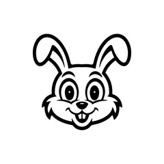 Illustration of rabbit head. Design element for logo, label, sign. Vector illustration