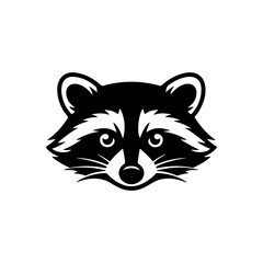 Illustration of racoon head. Design element for logo, label, sign. Vector illustration