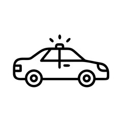 Fototapeta premium Police Car Icon for Law Enforcement and Security Themes