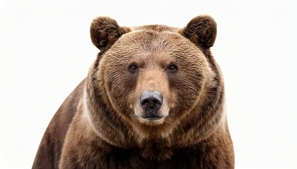 brown bear isolated on white background