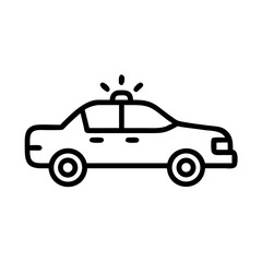 Naklejka premium Police Car Icon for Law Enforcement and Security Themes