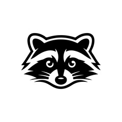 Illustration of racoon head. Design element for logo, label, sign. Vector illustration