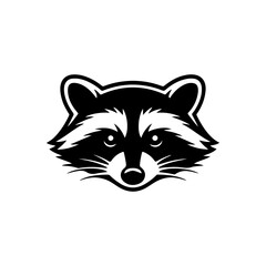 Illustration of racoon head. Design element for logo, label, sign. Vector illustration