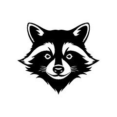 Illustration of racoon head. Design element for logo, label, sign. Vector illustration