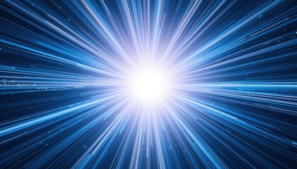 Dynamic light burst phenomenon abstract space digital art cosmic environment wide-angle view energy concept for visual impact