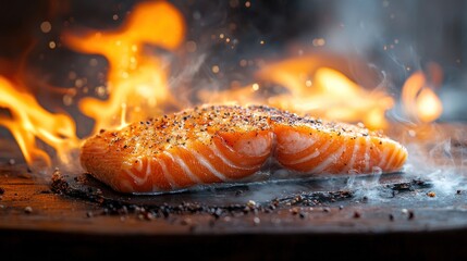 Flamed Salmon Fillets